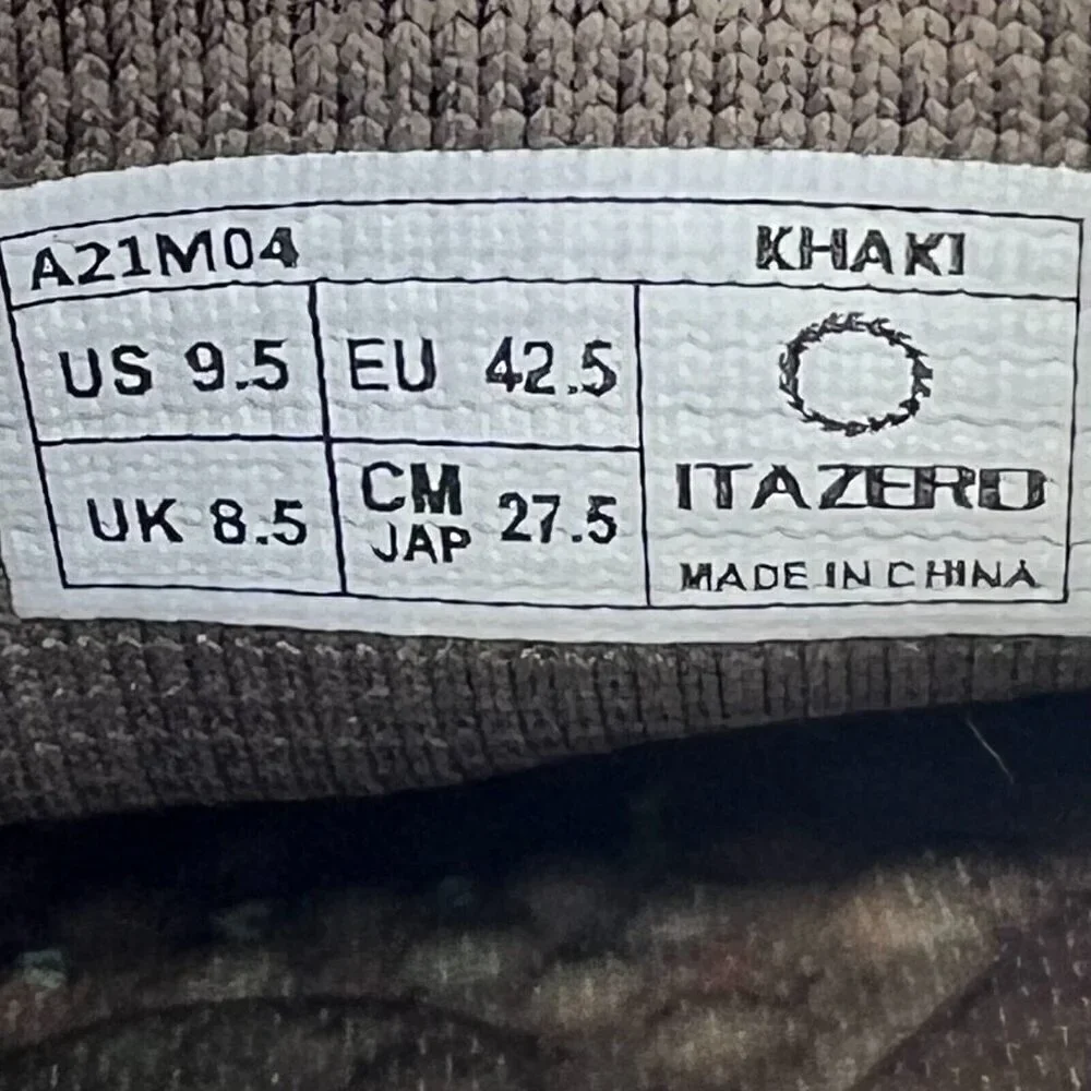 Itazero Mens A21M04 Khaki Arch Support Insoles Casual Slip On Size 9.5 Loafers